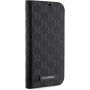 Karl Lagerfeld Saffiano Monogram flip pokrowiec dla iPhone 13 - czarne