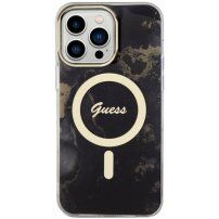 Guess Marble IML pokrowiec z MagSafe dla iPhone 13 Pro Max - czarny
