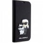 Karl Lagerfeld Saffiano Karl and Choupette NFT flip pokrowiec dla iPhone 14 - czarne