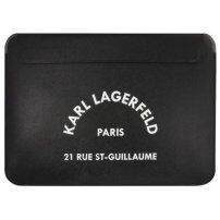 Skórzana okładka Karl Lagerfeld Saffiano RSG Embossed dla iPada Pro 12,9"/ MacBook do 14" - czarna