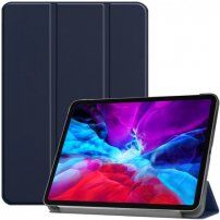 Pokrowiec ze skóry PU z funkcją usypiania dla iPad Pro 12,9" (2018-2022) - ciemnoniebieski