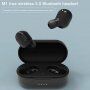 Bezprzewodowe słuchawki bluetooth TWS-M1 z etui ładującym dla urządzeń Apple - biała