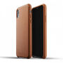 Mujjo Full Leather pokrowiec do iPhone XR - żółto-brązowy