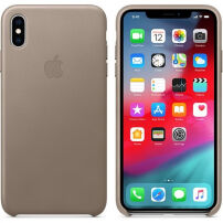 Oryginalny Apple pokrowiec skórzany do iPhone XS Max - dymowy