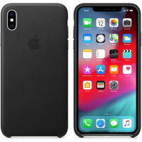 Oryginalny Apple pokrowiec skórzany do iPhone XS Max - czarny