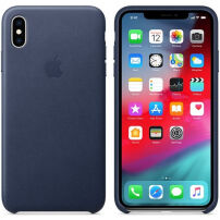 Oryginalny Apple pokrowiec skórzany do iPhone XS Max - granatowy