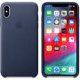 Oryginalny Apple pokrowiec skórzany do iPhone XS Max - granatowy