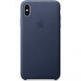Oryginalny Apple pokrowiec skórzany do iPhone XS Max - granatowy