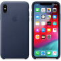 Oryginalny Apple pokrowiec skórzany do iPhone XS Max - granatowy