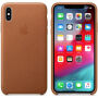 Oryginalny Apple pokrowiec skórzany do iPhone XS Max - brązowy