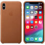 Oryginalny Apple pokrowiec skórzany do iPhone XS Max - brązowy