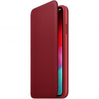 Oryginalny Apple Folio pokrowiec skórzany do iPhone XS Max - czerwony