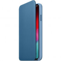 Oryginalny Apple Folio pokrowiec skórzany do iPhone XS Max - niebiesko-szary