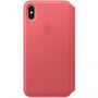Oryginalny Apple Folio pokrowiec skórzany do iPhone XS Max - piwoniowo-różowy
