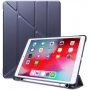 Etui ze stojakiem origami i miejscem na Apple Pencil do iPad 10,2" (2019-2021) / Air 3 (2019) / Pro 10,5" - ciemnoniebieski
