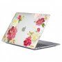 ENKAY błyszcząca przezroczysty pokrowiec z wzorem dla MacBook Pro 16" (A2485 / A2780 / A2991 / A3186 / A3403) - piwonie