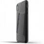 Mujjo Full Leather Wallet pokrowiec do iPhone XS Max - czarny