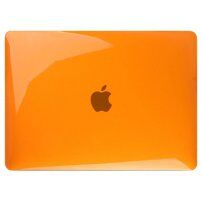 Błyszczące przezroczyste etui do MacBook 12" (A1534) - pomarańczowe