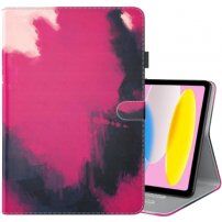 Etui z akwarelowym wzorem i miejscem na kartę na iPad 10,9" (2022) / 11" (2025) - różowe