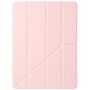 Etui z przezroczystym tyłem i podstawką origami dla iPad 9,7" (2017/2018) / Air 1 / 2 / Pro 9,7" - różowe