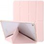 Etui z przezroczystym tyłem i podstawką origami dla iPad 9,7" (2017/2018) / Air 1 / 2 / Pro 9,7" - różowe