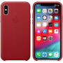 Oryginalny Apple pokrowiec skórzany do iPhone XS - czerwony