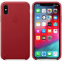 Oryginalny Apple pokrowiec skórzany do iPhone XS - czerwony