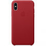 Oryginalny Apple pokrowiec skórzany do iPhone XS - czerwony