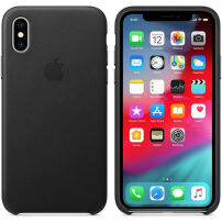 Oryginalny Apple pokrowiec skórzany do iPhone XS - czarny