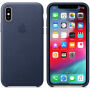 Oryginalny Apple pokrowiec skórzany do iPhone XS - granatowy