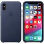 Oryginalny Apple pokrowiec skórzany do iPhone XS - granatowy
