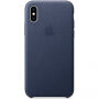 Oryginalny Apple pokrowiec skórzany do iPhone XS - granatowy