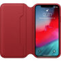 Oryginalny Apple Folio pokrowiec skórzany do iPhone XS - czerwony