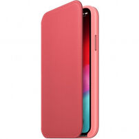 Oryginalny Apple Folio pokrowiec skórzany do iPhone XS - piwoniowo-różowy