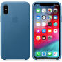 Oryginalny Apple pokrowiec skórzany do iPhone XS - niebiesko-szary