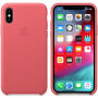 Oryginalny Apple pokrowiec skórzany do iPhone XS - piwoniowo-różowy