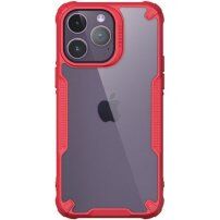 Etui przezroczyste ze wzmocnionymi rogami dla iPhone 14 Pro - czerwony