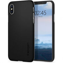 Spigen Thin Fit etui do iPhone XS / X - czarne