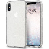 Spigen Liquid Crystal Glitter etui do iPhone XS / X - przezroczyste