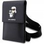Uniwersalna torba Karl Lagerfeld Saffiano Metal Logo NFT dla iPhone - czarna