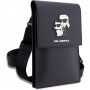 Uniwersalna torba Karl Lagerfeld Saffiano Metal Logo NFT dla iPhone - czarna