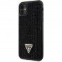 Guess Rhinestones Triangle Metal Logo Rhinestone etui dla iPhone 11 - czarny