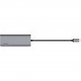 BELKIN hub 6w1 4K HDMI / USB-C PD 3.0 / 2x USB-A 3.0 / RJ45 / czytnik SD ze złączem USB-C dla iPad / MacBook - srebrny
