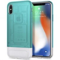 Spigen Classic C1 pokrowiec do Apple iPhone X - turkusowy