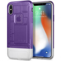 Spigen Classic C1 pokrowiec do Apple iPhone X - fioletowy