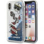 Karl Lagerfeld Karl Captain Carl Liquid Glitter pokrowiec do iPhone X - niebieski