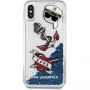 Karl Lagerfeld Karl Captain Carl Liquid Glitter pokrowiec do iPhone X - niebieski