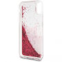 Karl Lagerfeld Peek and Boo Liquid Glitter pokrowiec do iPhone X - czerwony