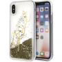 Karl Lagerfeld Karl Signature Liquid Glitter pokrowiec do iPhone X - złoty