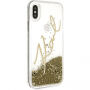 Karl Lagerfeld Karl Signature Liquid Glitter pokrowiec do iPhone X - złoty